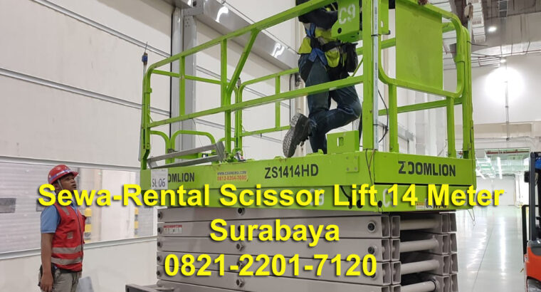 sewa scissor lift harga murah Jombang