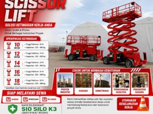 Rental Alat Dan Jual Scissor Lift Area Jawa Timur