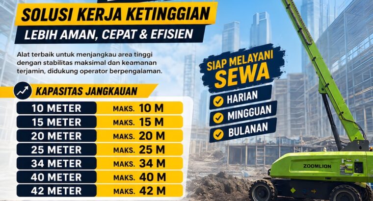 Rental Boom Lift | Jawa Area Ready 24 Jam